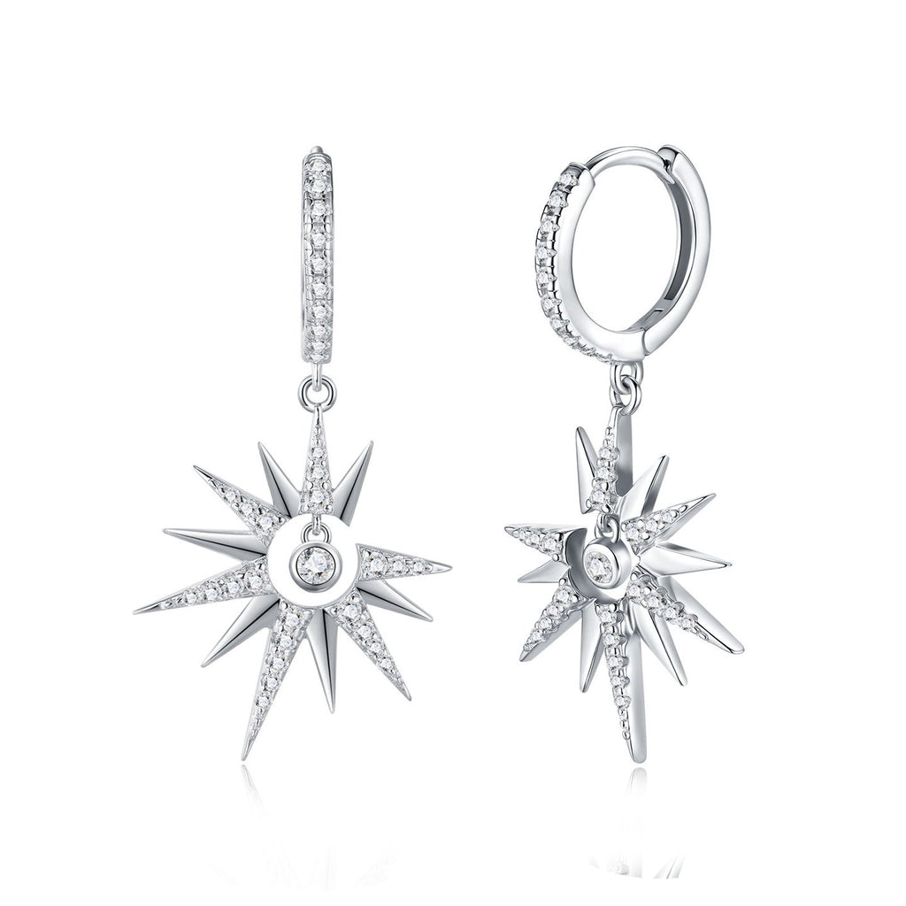 Moissanite Star Drop Earrings - product shot