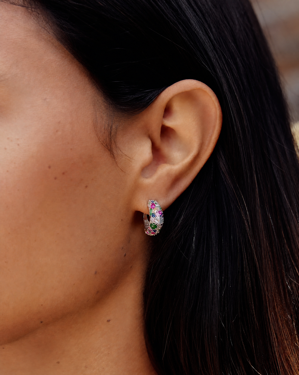 Natural Multi-Color Tourmaline Drop Earrings