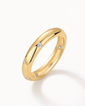 Starlit Gold Moissanite Dome Ring - product shot