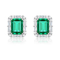 Square Emerald Stud Earrings - original product photo