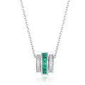 Emerald Barrel Pendant Necklace - product shot