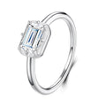 Minimalist Square Moissanite Ring - product shot