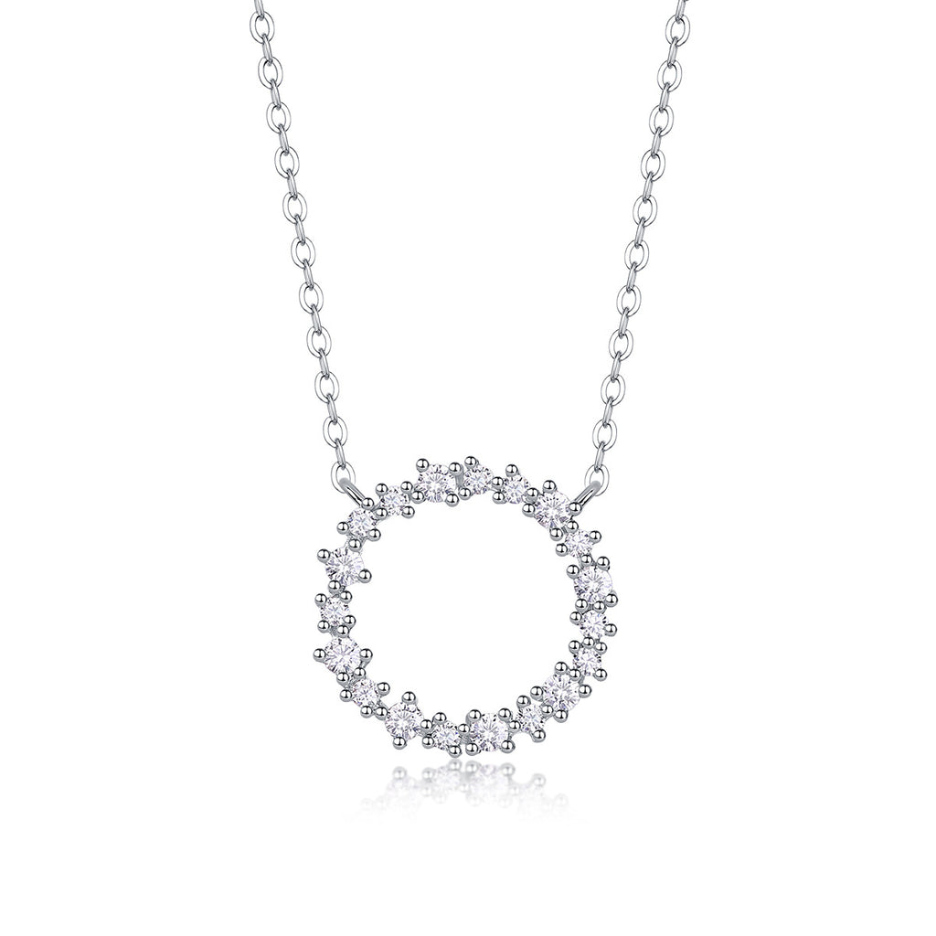 Circle Moissanite Pendant Necklace - product shot