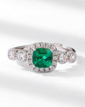 Square Emerald Open Ring