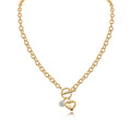Gold-Plated Heart Moissanite Pendant Necklace - product shot