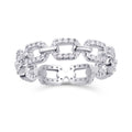 White Moissanite Interlocking Ring - product shot