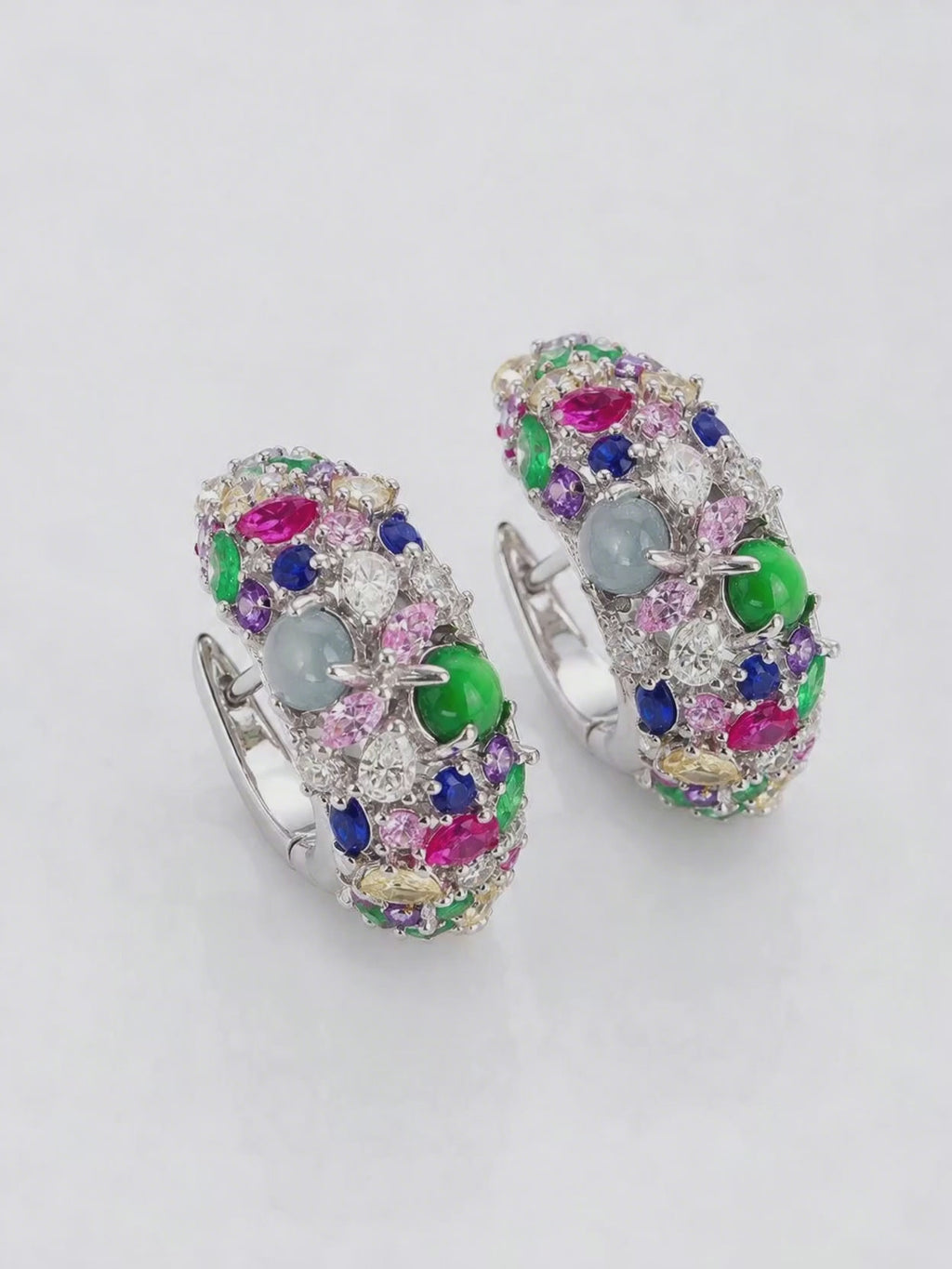 Natural Multi-Color Tourmaline Drop Earrings